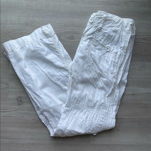 Abercrombie & Fitch White Cargo Pants